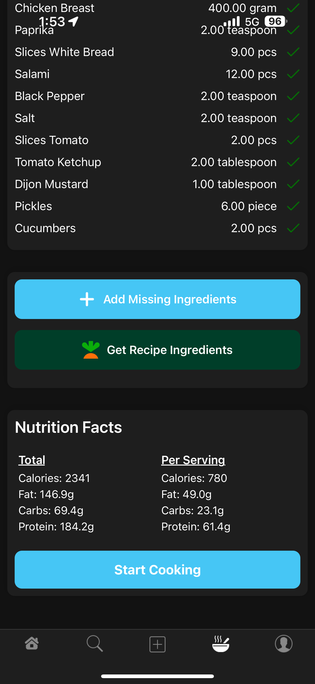 Fresh Add Ingredients